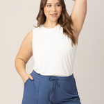 Bamboo Maternity & Postpartum Lounge Short | Slate Blue | Milk & Baby