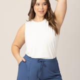 Bamboo Maternity & Postpartum Lounge Short | Slate Blue | Milk & Baby