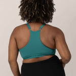 Sublime® Hands-Free Pumping & Nursing Sports Bra | Teal | Milk & Baby