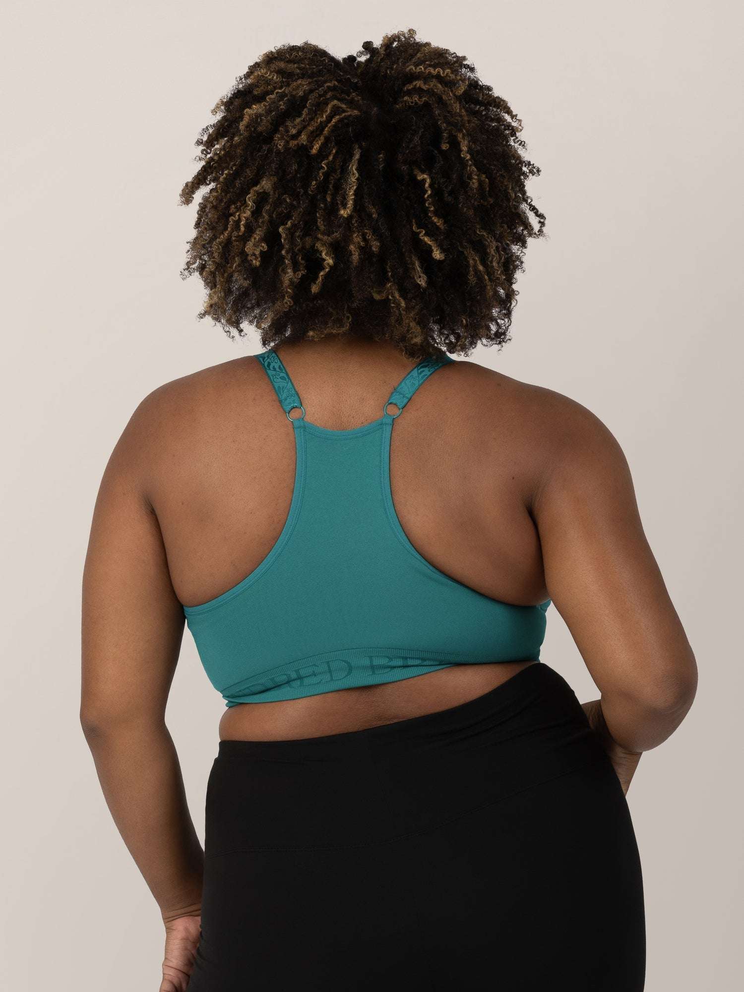 Sublime® Hands-Free Pumping & Nursing Sports Bra | Teal | Milk & Baby