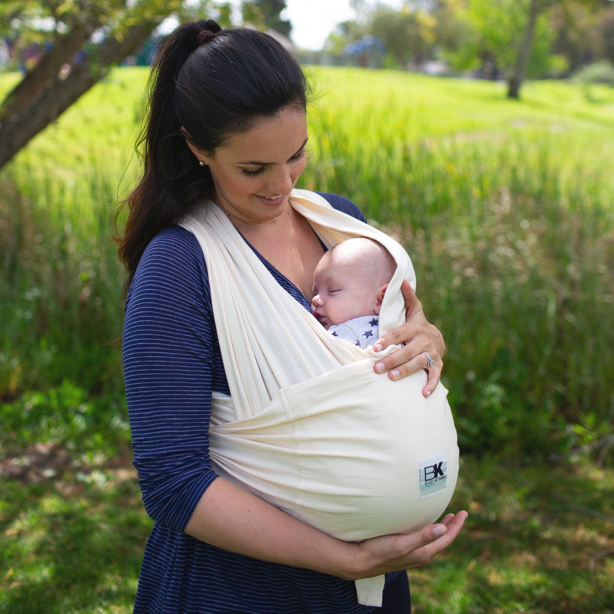 Baby K'tan Organic Baby Carrier | Natural | Milk & Baby