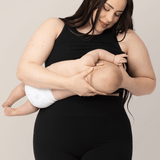 Sublime® Bamboo Maternity & Nursing Longline Bra Top | Black | Milk & Baby