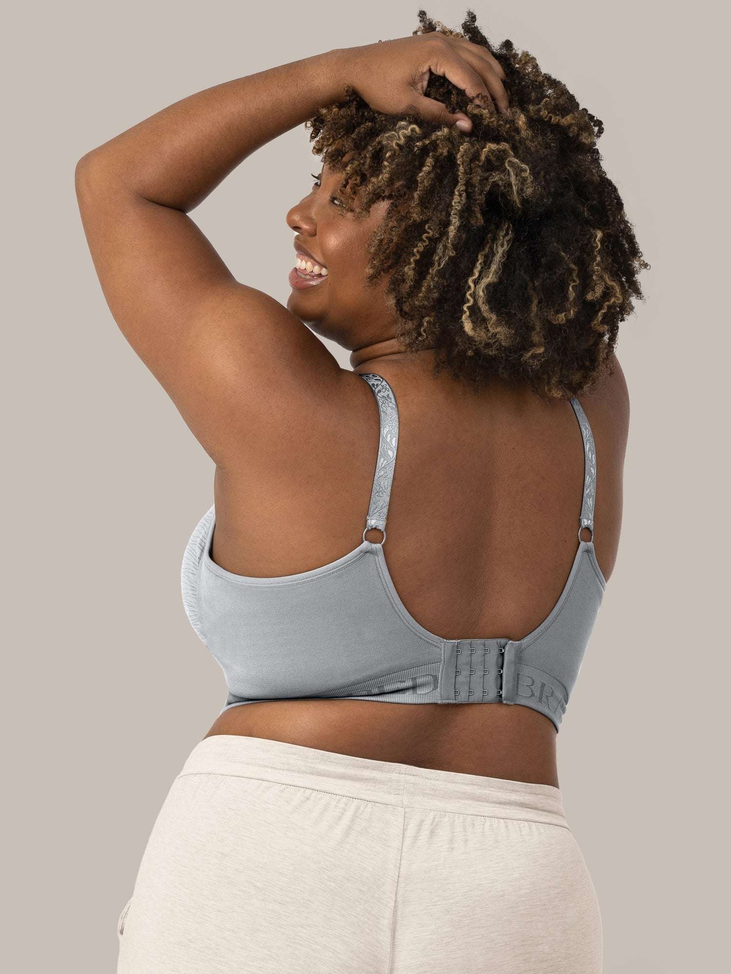 Sublime® Hands-Free Pumping & Nursing Bra | Grey | Milk & Baby