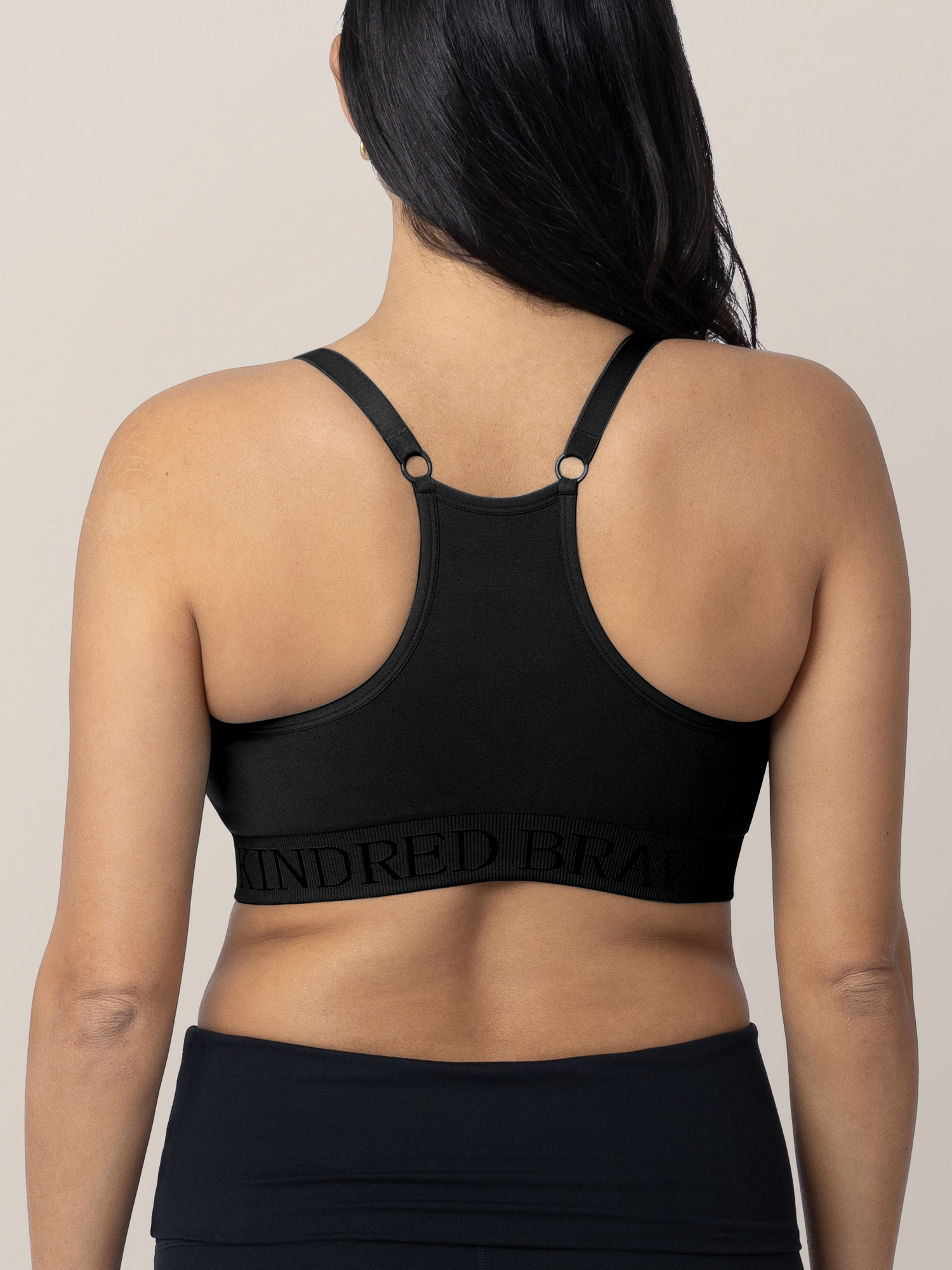 Sublime® Hands-Free Pumping & Nursing Sports Bra | Black | Milk & Baby