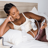 Sublime® Bamboo Hands-Free Pumping Lounge & Sleep Bra | Oatmeal Heather | Milk & Baby