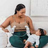 Sublime® Hands-Free Pumping & Nursing Bra | Latte | Milk & Baby