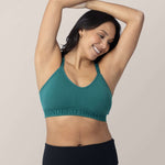 Sublime® Hands-Free Pumping & Nursing Sports Bra | Teal | Milk & Baby