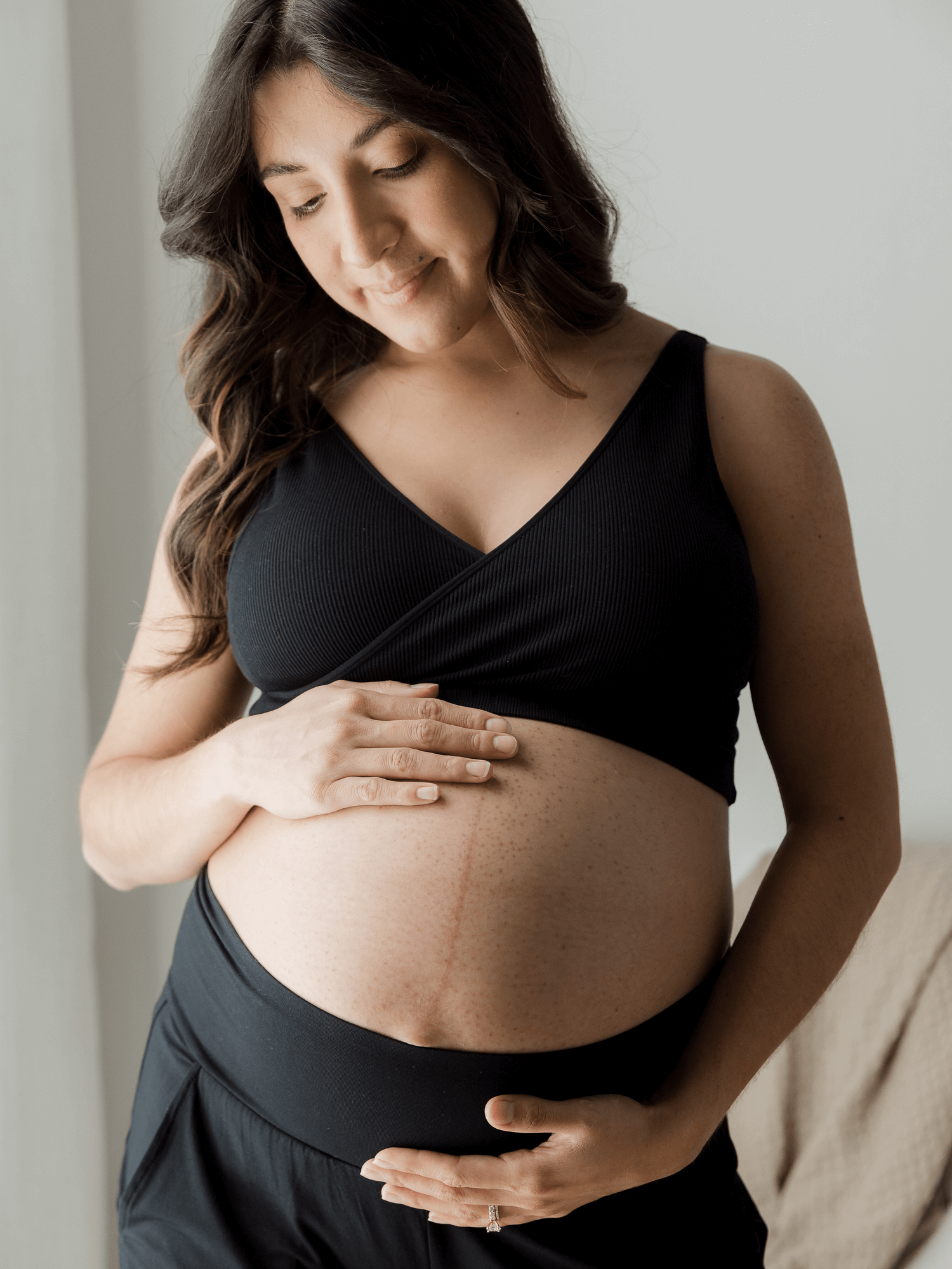 Sublime® Adjustable Crossover Nursing & Lounge Bra | Black | Milk & Baby