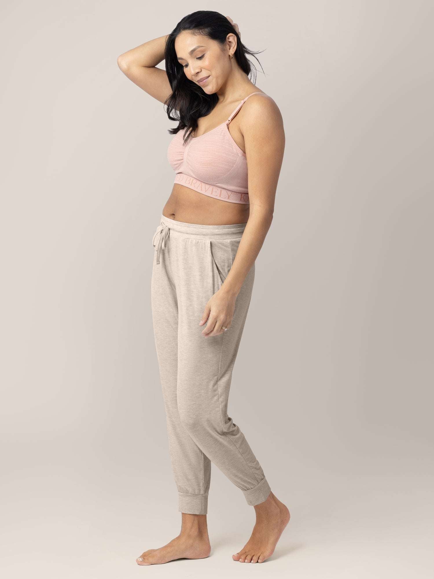 Sublime® Hands-Free Pumping & Nursing Bra | Pink Heather | Milk & Baby
