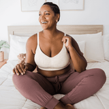 Sublime® Bamboo Hands-Free Pumping Lounge & Sleep Bra | Oatmeal Heather | Milk & Baby