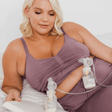 Sublime® Bamboo Hands-Free Pumping Lounge & Sleep Bra | Twilight | Milk & Baby