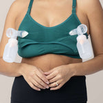 Sublime® Hands-Free Pumping & Nursing Sports Bra | Teal | Milk & Baby