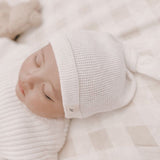 Luna + Luca Knotted Hat - White | Milk & Baby