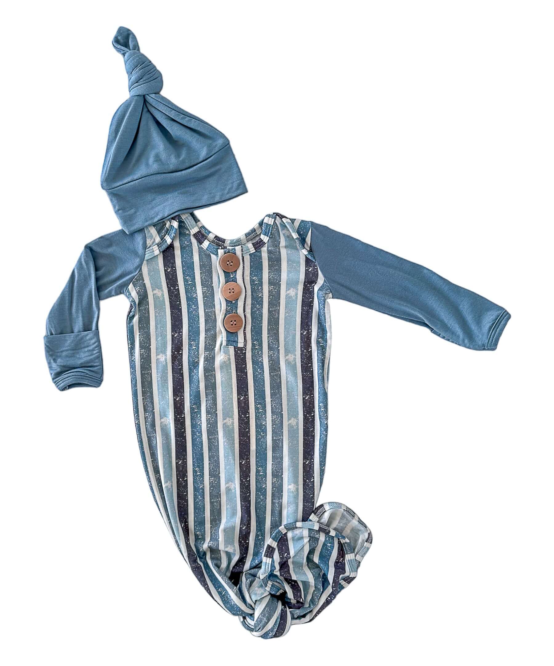 Hendrix Knot Gown & Hat | Milk & Baby