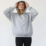 Isabella Ultra Soft Oversized Nursing & Pregnancy Hoodie (Heather Grey) | Milk & Baby