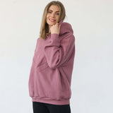 Isabella Ultra Soft Oversized Nursing & Pregnancy Hoodie (Mauve Smoke) | Milk & Baby