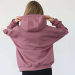Isabella Ultra Soft Oversized Nursing & Pregnancy Hoodie (Mauve Smoke) | Milk & Baby