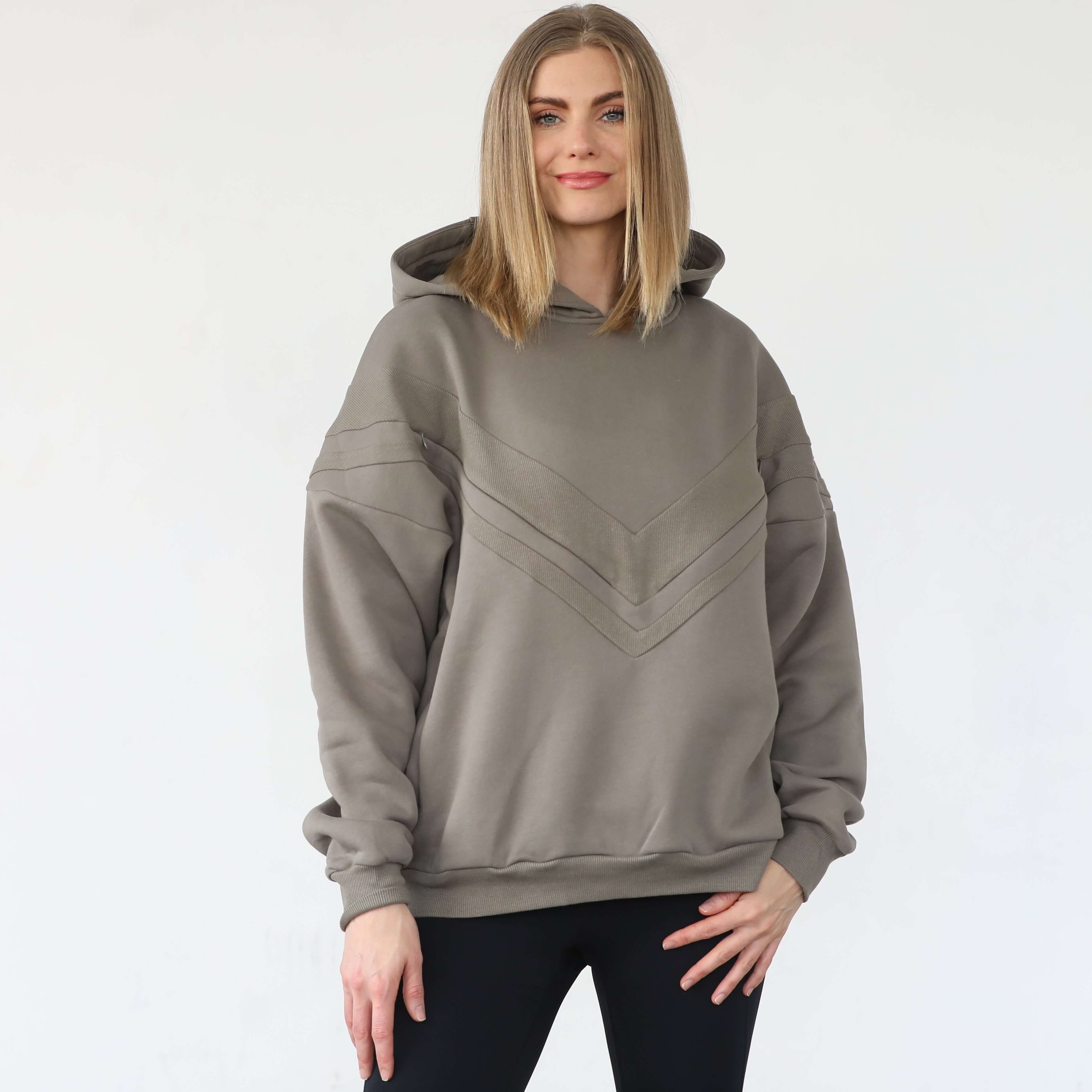 Isabella Ultra Soft Oversized Nursing & Pregnancy Hoodie (Wood Ash) | Milk & Baby