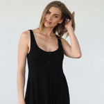 Audrey Softest Rib Nursing & Pregnancy Tank Dress | Noir | Milk & Baby