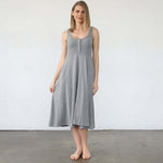 Audrey Softest Rib Nursing & Pregnancy Tank Dress | Dark Gray | Milk & Baby