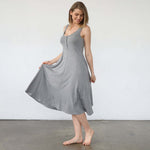 Audrey Softest Rib Nursing & Pregnancy Tank Dress | Dark Gray | Milk & Baby