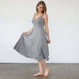 Audrey Softest Rib Nursing & Pregnancy Tank Dress | Dark Gray | Milk & Baby