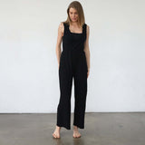 Juliette Nursing Friendly Jumpsuit | Noir | Milk & Baby