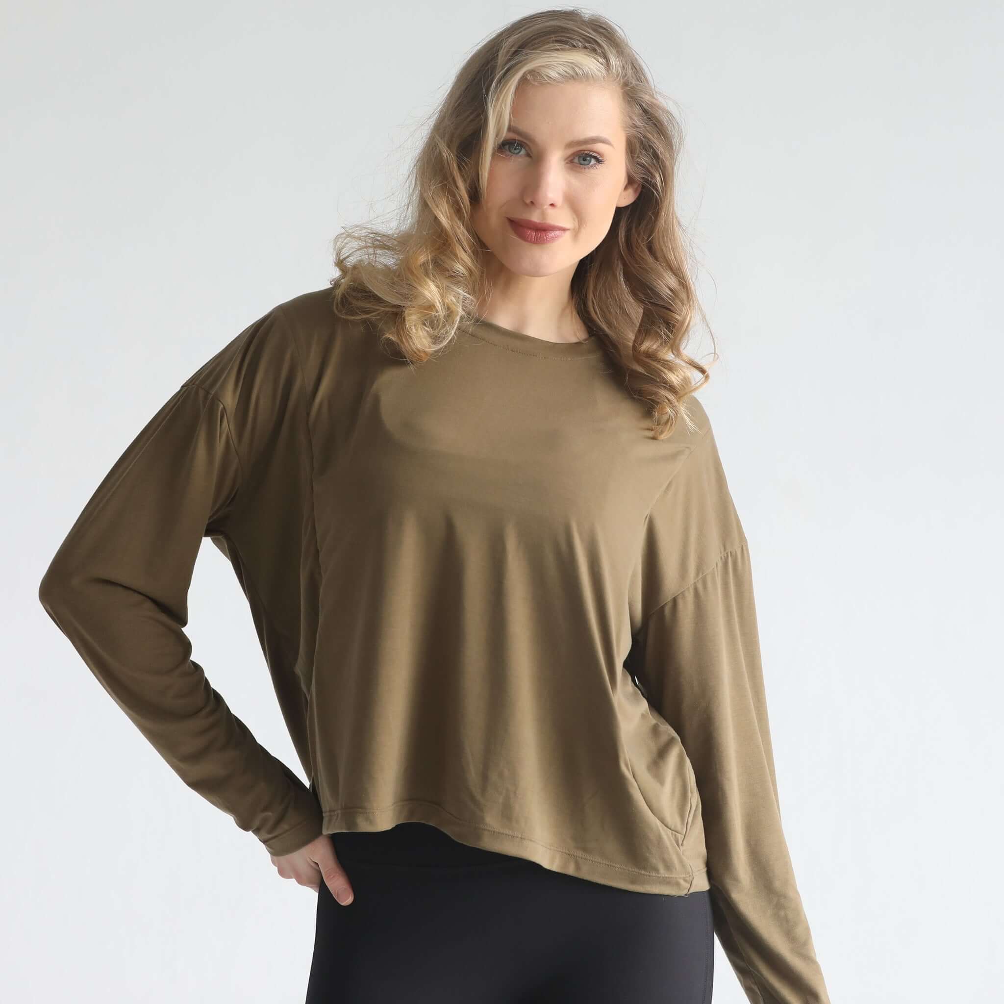 Abigail Long Sleeve Nursing Pullover | Sage Grove | Milk & Baby