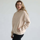 Isabella Ultra Soft Oversized Nursing & Pregnancy Hoodie | Oatmeal | Milk & Baby