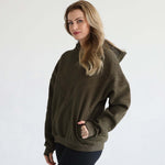 Isabella Ultra Soft Oversized Nursing & Pregnancy Hoodie (Olive Tree) | Milk & Baby
