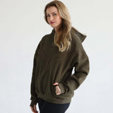 Isabella Ultra Soft Oversized Nursing & Pregnancy Hoodie (Olive Tree) | Milk & Baby