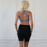 Venice High Impact Full Coverage Nursing Sports Bra | Ribbed Lint Stone | Milk & Baby