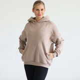 Isabella Ultra Soft Oversized Nursing & Pregnancy Hoodie (Taupe) | Milk & Baby