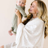 Ivory | Organic Cotton Pointelle Baby Blanket | Milk & Baby
