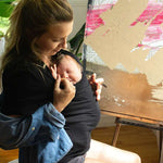 Skin To Skin Kangaroo T-Shirt & Nursing Top | Black | Milk & Baby