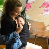 Skin To Skin Kangaroo T-Shirt & Nursing Top | Black | Milk & Baby