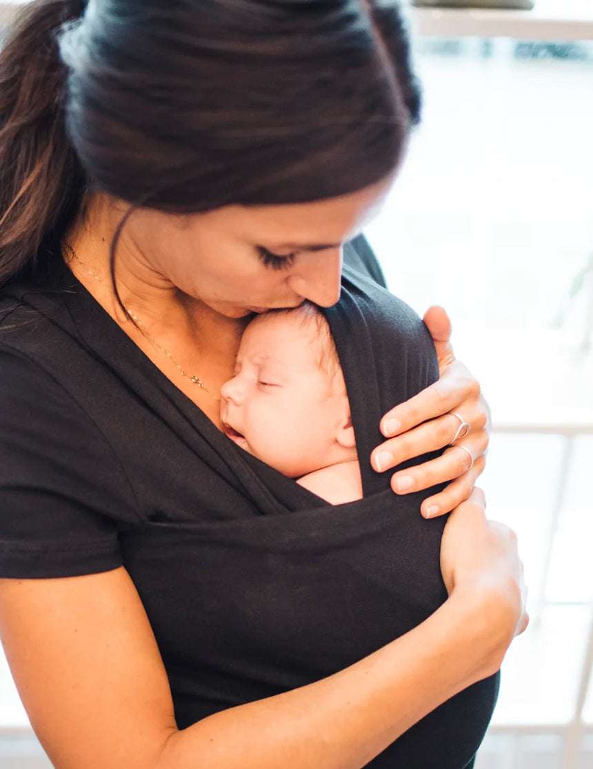 Skin To Skin Kangaroo T-Shirt & Nursing Top | Black | Milk & Baby