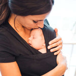 Skin To Skin Kangaroo T-Shirt & Nursing Top | Black | Milk & Baby