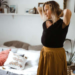 Skin To Skin Kangaroo T-Shirt & Nursing Top | Black | Milk & Baby