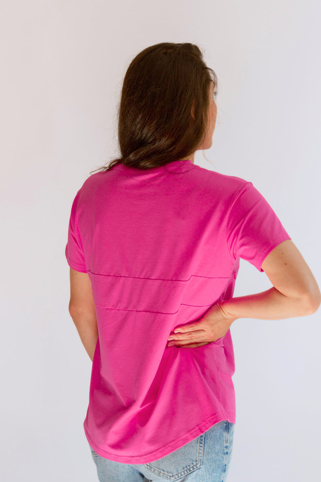 Full Zip Breastfeeding Tee | Milk & Baby