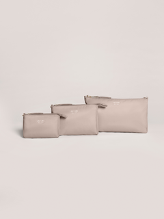 3-Piece Pouch Clutch Purse Set | Taupe | Milk & Baby