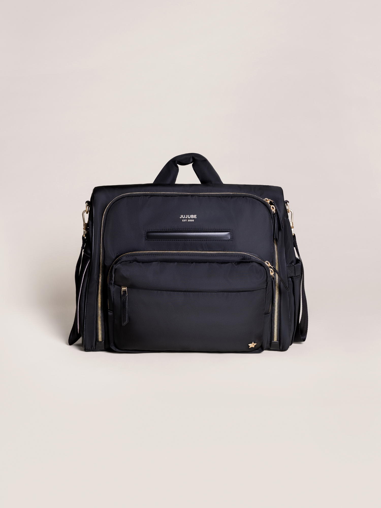 Satchel Diaper Bag - Black | Milk & Baby