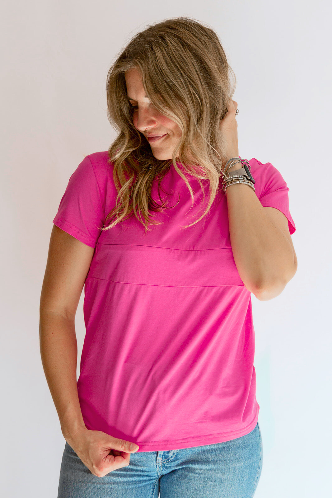 Full Zip Breastfeeding Tee | Milk & Baby