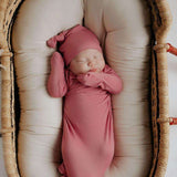 Mommy & Baby Knotted Gown Hospital Bundle | Rose | Milk & Baby