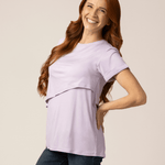 Everyday Asymmetrical Nursing T-shirt | Lavender Mist | Milk & Baby