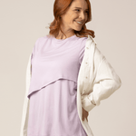 Everyday Asymmetrical Nursing T-shirt | Lavender Mist | Milk & Baby