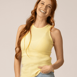 Ribbed Bamboo Racerback Nursing Tank | Butter Yellow | Milk & Baby