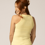 Ribbed Bamboo Racerback Nursing Tank | Butter Yellow | Milk & Baby