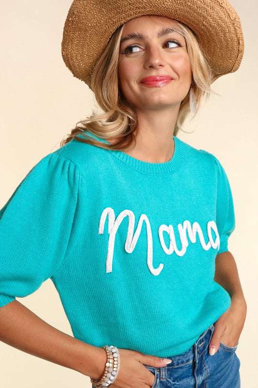 MAMA Popup Letter Sweater Milk & Baby