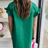 Gretchen Button Up Short Dress | Milk & Baby